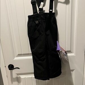 Kids Black Overalls with Adjustable Straps